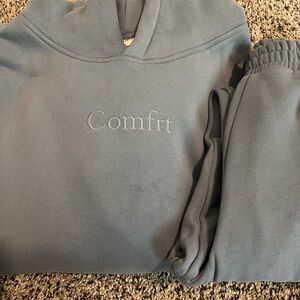 Blue Comfrt Hoodie Set with Sweatpants